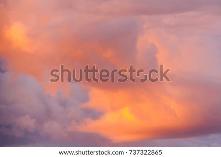 Texture, background, pattern. Clouds at sunset (dawn) pastel colors beautiful paints