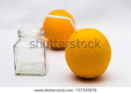 Orange ready to drink isolated background