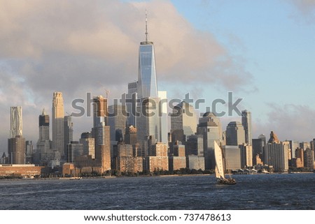 Manhattan with sailboat