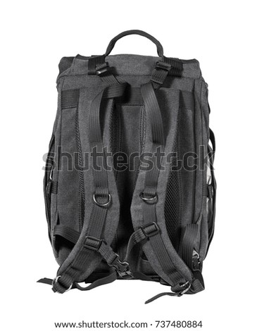 Travel backpack isolated on a white background