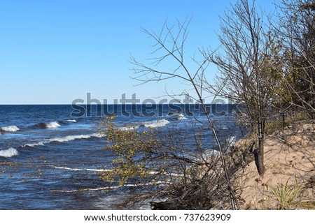Shore of Lake Superior, Porcupine Mountains, MI 