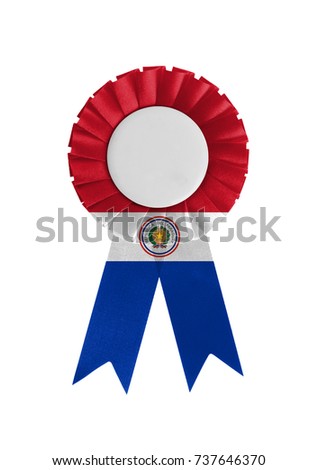 Award ribbon isolated on a white background, Paraguay