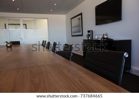 Interior of empty conference room at modern office