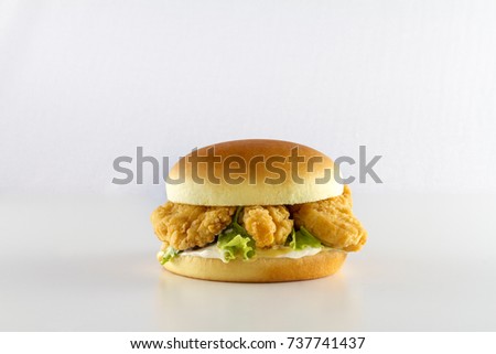 Chicken strip Burger Royalty-Free Stock Photo #737741437