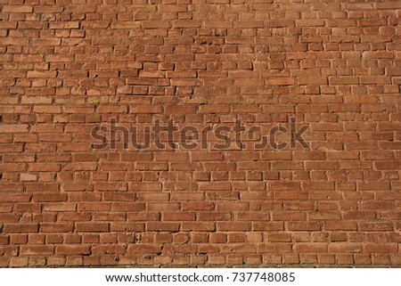 Background of a brick wall. red wall texture