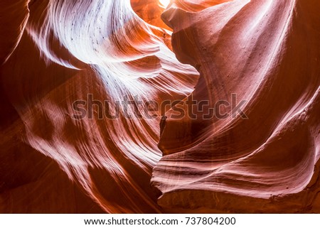 A lot of quirky wriggling projections on the walls in the Upper Antelope Canyon