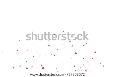 Light red vector hearts isolated on white background. Cool pattern in origami style with gradient for Valentine day. Graphic illustration for your business design.