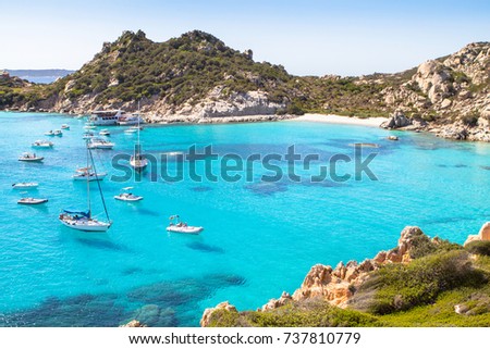 Cala Corsara, Maddalena archipelago on Sardinia island, Italy Royalty-Free Stock Photo #737810779
