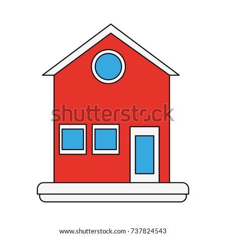 house or home two story icon image
