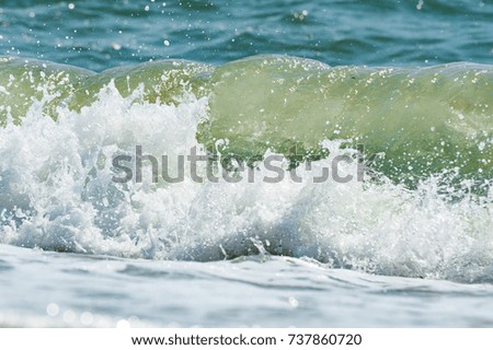 The top view of  big wave in the ocean