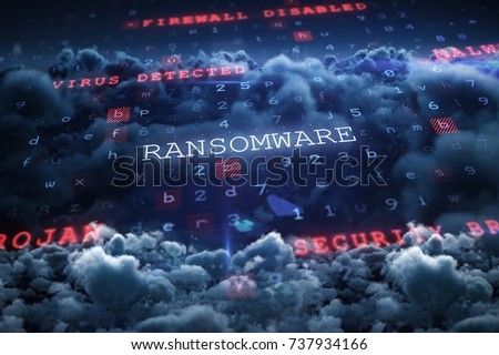 Virus background against scenic view of cloudscape at night