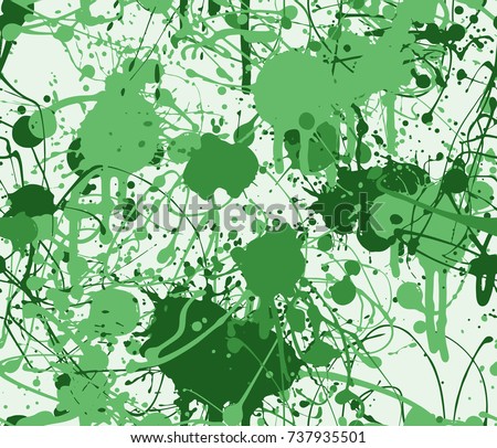 Seamless paint splatter pattern in Green from the Material Design palette