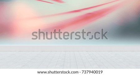Abstract background against blue wall by hardwood floor 