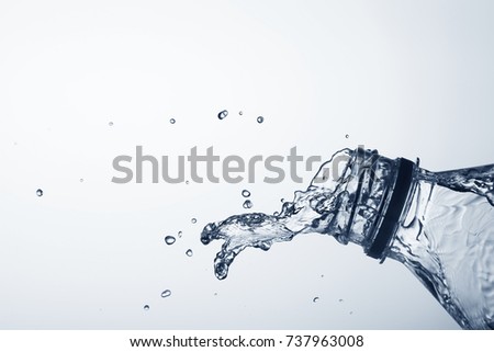 Water Splash From Bottle