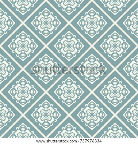 Seamless vector decorative pattern with ornament. Background for printing on paper, wallpaper, covers, textiles, fabrics, for decoration, decoupage, scrapbooking and other