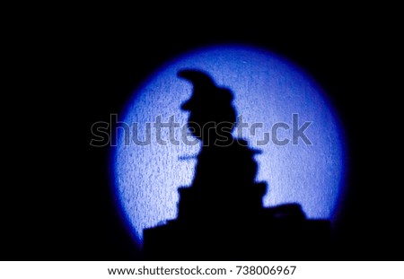 Halloween Pumpkins  Jack-o-lantern on shadow  background.Happy Halloween.