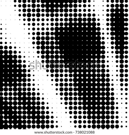 Spotted black and white grunge vector line background. Abstract halftone illustration background. Grunge grid polka dot background pattern