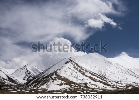 Snowy mountain in winter season