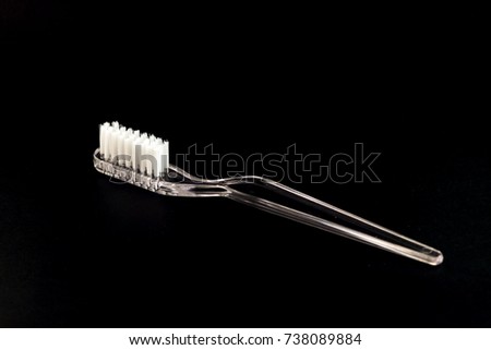 toothbrush on dark background