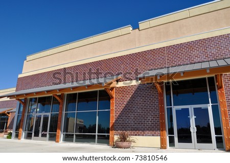 New Shopping Center made of Brick Facade