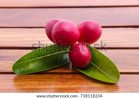 Karonda Fruit   on the wood