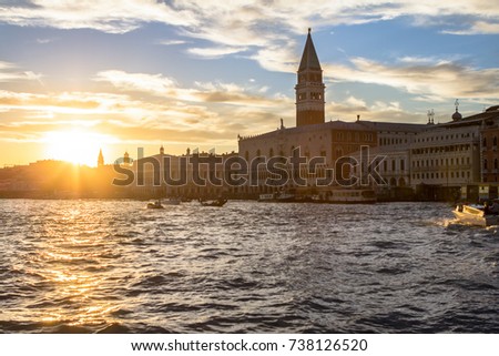 San Marco and Palace Ducate at sunset, Venice, Italy