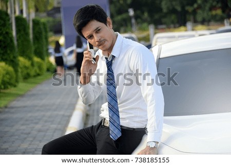 young businessman using mobile phone.Business man.business success 