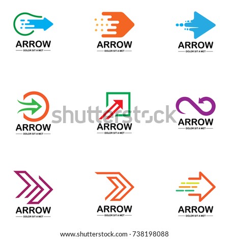 arrow logo vector set