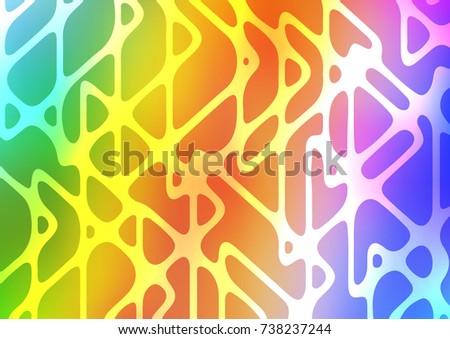 Light Multicolor, Rainbow vector natural abstract template. Colorful abstract illustration with lines in Asian style. The pattern can be used for heads of websites and designs.