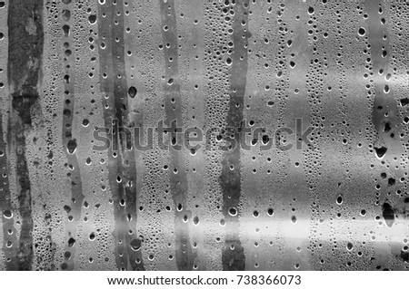water drops on plastic surface