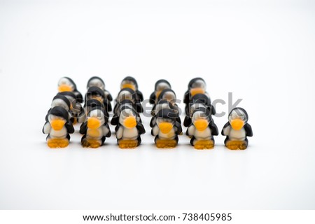 Sweet jelly penguin candies