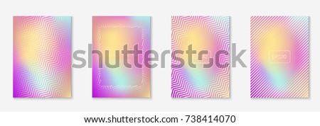 Cool cover template set. Minimal trendy vector with halftone gradients. Geometric cool cover template for flyer, poster, brochure and invitation. Minimalistic colorful shapes. Abstract illustration.
