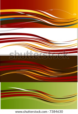 COLLECTION OF ABSTRACT FLORAL BACKGROUND