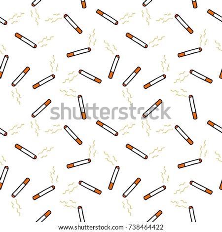 cigarette seamless doodle pattern
