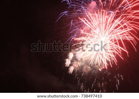 Marvelous fireworks festival in Atami , Izu , Japan.