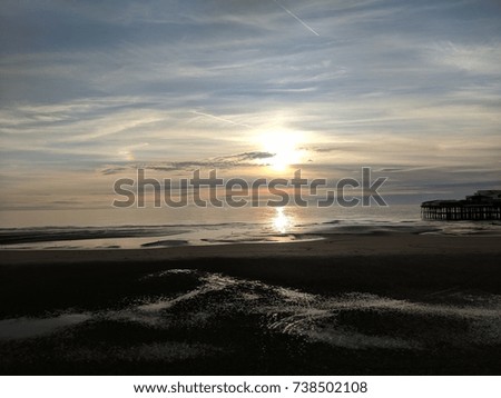 Seaside at sunset 