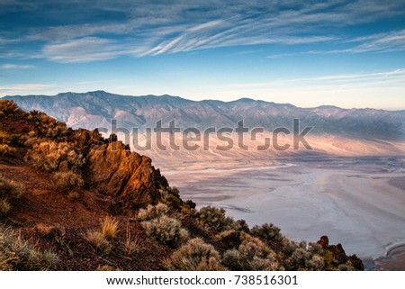 Sunrise at Dantes View at Death Valley National Park, California, USA