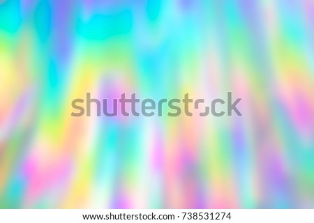 Blurry holographic disco streaks texture background Royalty-Free Stock Photo #738531274
