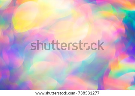 Multicolored rainbow large bokeh effect background Royalty-Free Stock Photo #738531277