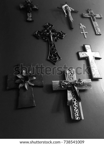 Cross Wall in Black and White