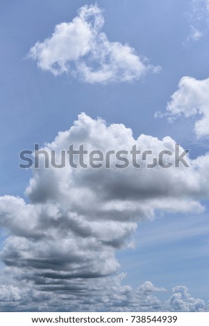 sky with fluffy clouds