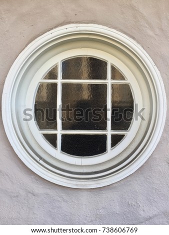 white circle window Royalty-Free Stock Photo #738606769