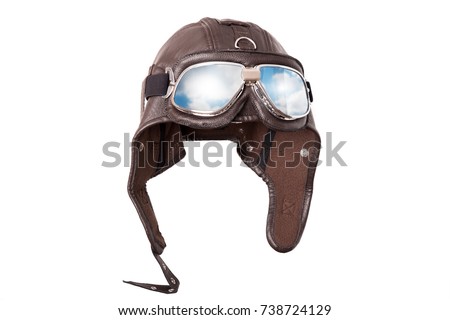 FLIGHT HELMET ISOLATED. Stock Photos 