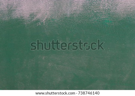 The ground of the green chalkboard. There is a smear of powder from the chalk. Use for background or banner website.