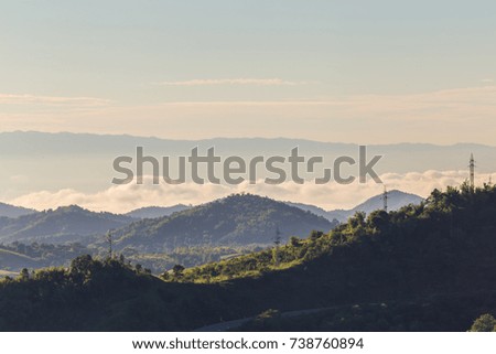 Mountains and Mist in the Morning, Khao Kho, Phetchabun, Thailand