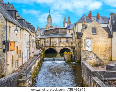 Scenic view in Bayeux, Normandy, France.