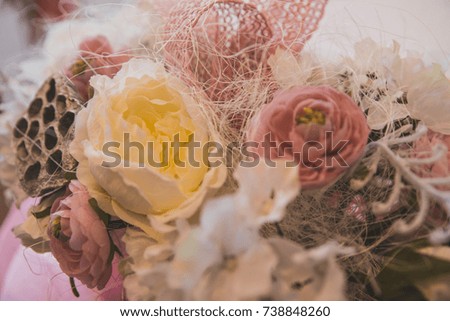 Beautiful bouquet for wedding - photo with copy space 