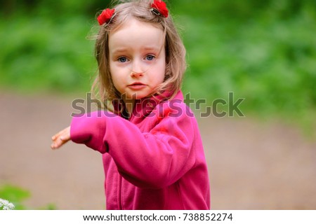 little girl outdoors