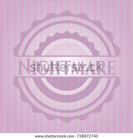 Nightmare retro style pink emblem