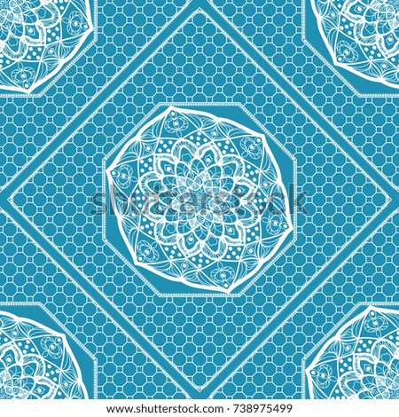 Abstract floral seamless pattern. geometry, mandala design. Vector. for invitation, bridal, wedding, wallpaper